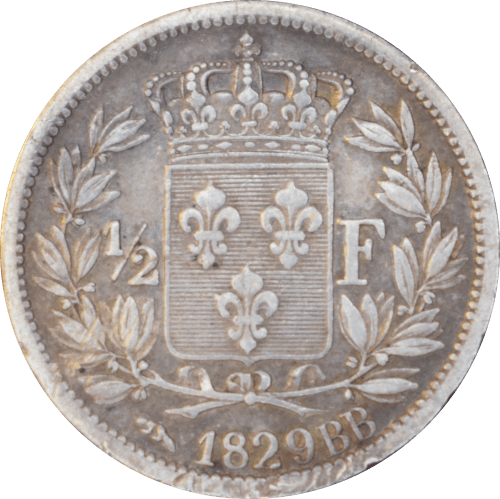 ½ franc Charles X 1829 BB - Revers