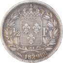½ franc Charles X 1829 BB - Reverse