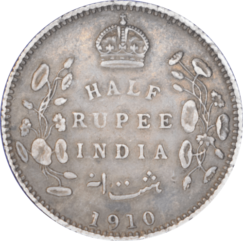 ½ roupie Edward VII 1910 - Revers