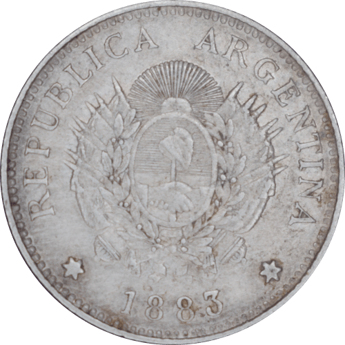 Revers 20 centavos 1883
