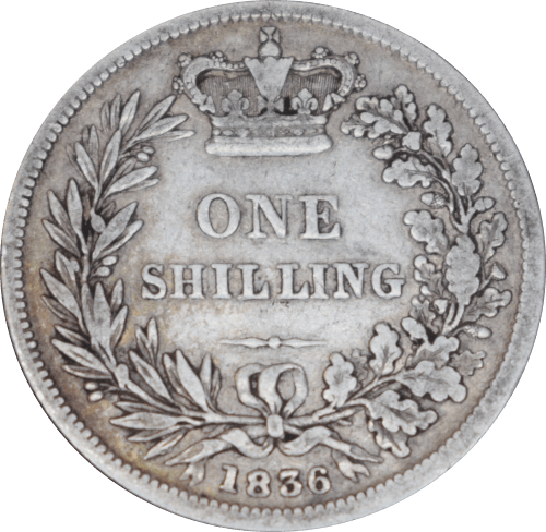 Reverse 1 Shilling Guillaume IV 1836