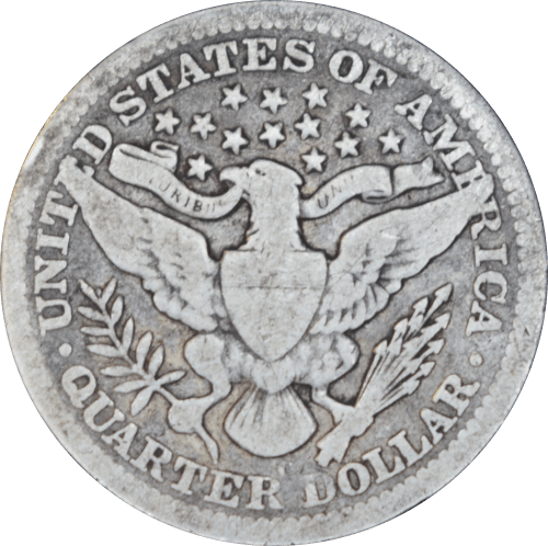 Revers 1/4 dollar "Barber Quarter" 1902 O