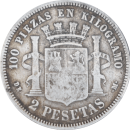 2 pesetas 1870 (73) M - Revers