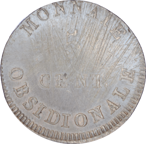 5 centimes Napoléon 1814 Siège d'Anvers - Revers