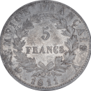 5 francs Napoléon Ier 1811 A - Revers