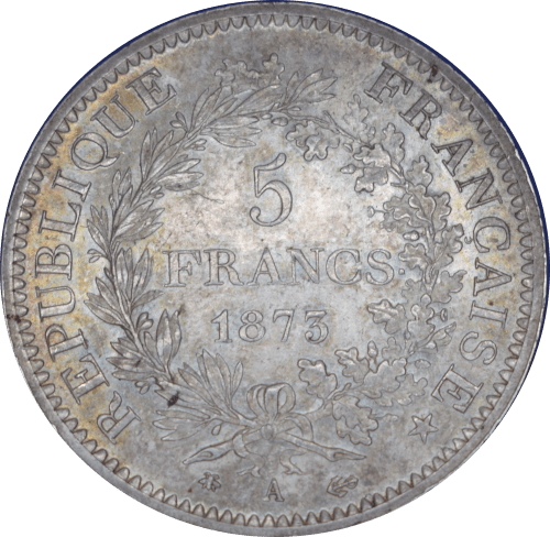 5 francs Hercule 1873 A - Revers