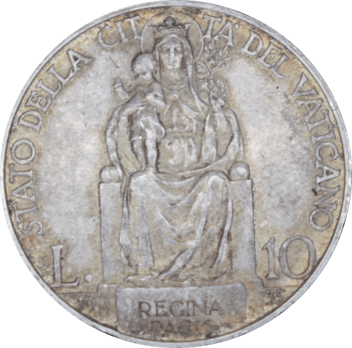 10 lires Pie XI 1935 - Revers