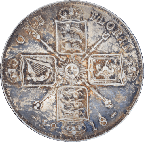 Revers 1 florin George V 1918