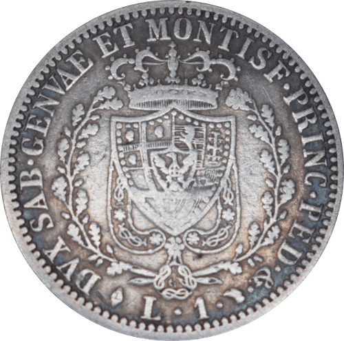 Revers 1 lire Carlo Felice 1827 L