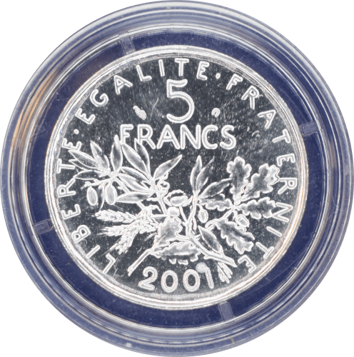 5 francs Semeuse 2001 BU - Revers