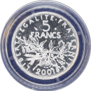 5 francs Semeuse 2001 BU - Revers