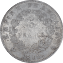 5 francs Napoléon Ier 1810 A - Revers