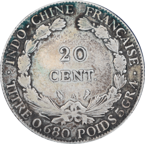 Revers 20 cents Indochine française 1921 A