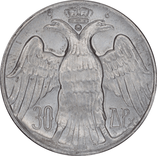 Revers 30 drachmes Constantin II 1964