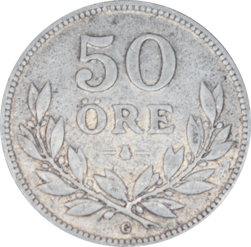 Revers 50 öre 1930 Gustaf V