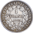1 franc Cérès 1887 A - Revers