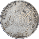 2 francs Napoléon III 1868 A - Revers