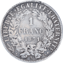 1 franc Cérès 1871 A - Revers
