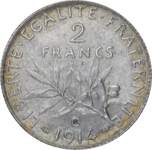 Revers 2 francs Semeuse 1914 C