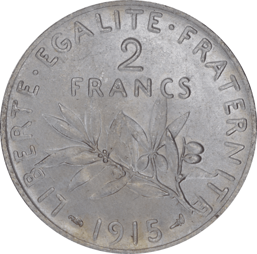 Revers 2 francs Semeuse 1915