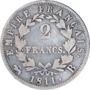 2 francs Napoléon 1811 B - Revers