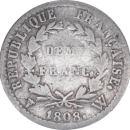 Demi franc Napoléon Empereur 1808 W - Revers