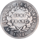 Demi franc Napoléon Empereur 1812 A - Revers