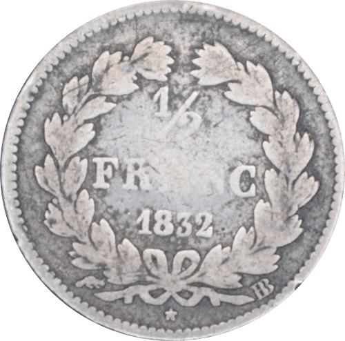 ½ franc Louis Philippe 1832 BB - Revers