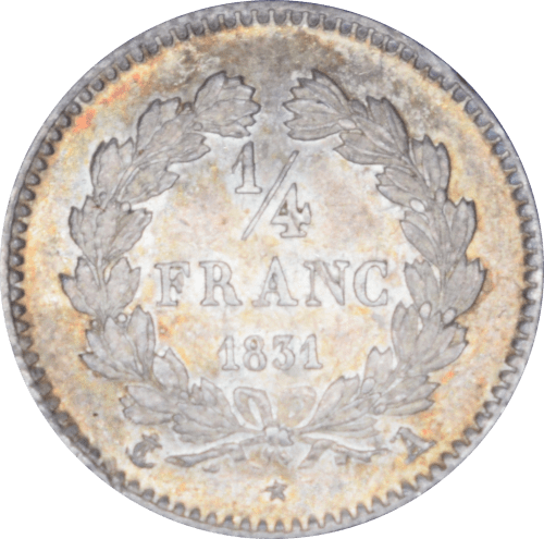 ¼ franc Louis-Philippe 1831 A - Revers