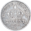 20 centimes Napoléon III 1868 BB - Revers