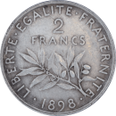 2 francs Semeuse 1898 - Revers