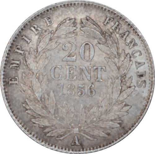 20 centimes Napoléon III 1856A - Revers