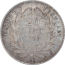 20 centimes Napoléon III 1856A - Revers