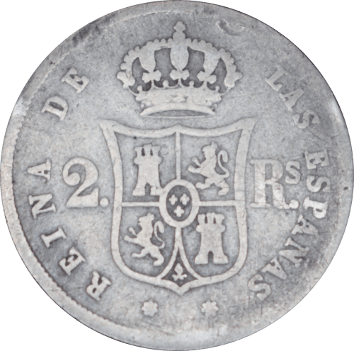 Revers 2 reales Isabelle II 1852 Séville