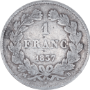1 franc Louis-Philippe 1837 B - Revers