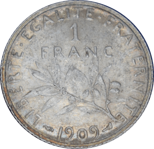 Revers 1 franc Semeuse 1909
