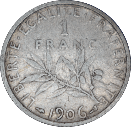 Revers 1 franc Semeuse 1906