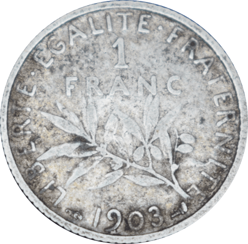 Revers 1 franc Semeuse 1903