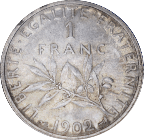 Revers 1 franc Semeuse 1902