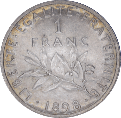 Revers 1 franc Semeuse 1898
