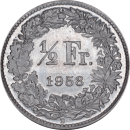 1/2 franc Helvetia debout 1958 - Revers