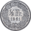 1/2 franc Helvetia debout 1961 - Revers