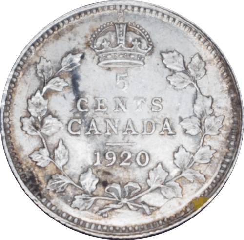Revers 5 cents Georges V 1920