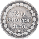 20 baiocchi - Pie IX 1850 - Revers