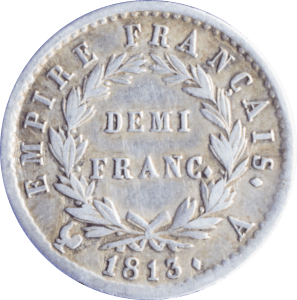 Revers 50 centimes Napoléon III 1867 A
