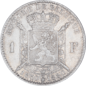 Revers 1 franc 1880 Léopold II