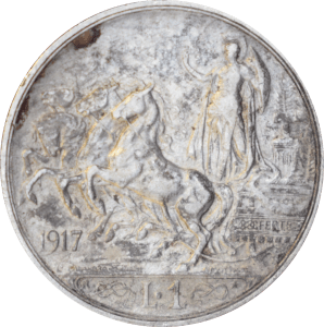 Revers 1 lire 1917 R Vittorio Emanuele III