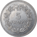 5 francs 1938 A Lavrillier - Revers