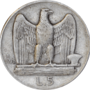 5 lires Vittorio Emanuele III 1928 R - Revers