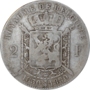 2 francs  1880 Léopold II - Revers